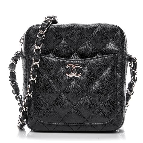 chanel caviar quilted camera bag|CHANEL Caviar Quilted Camera Bag Black .